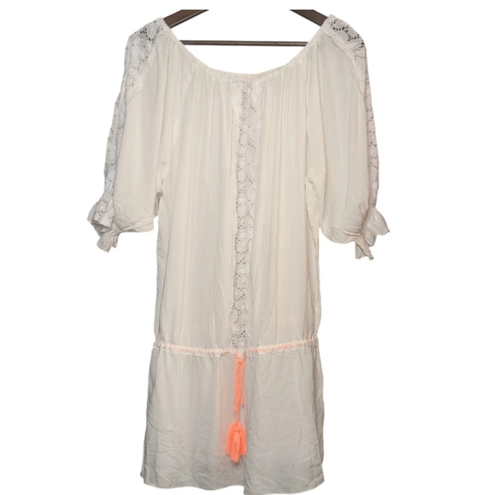 2014 VICTORIA’S SECRET blousy boho off shoulder swimsuit coverup  M
